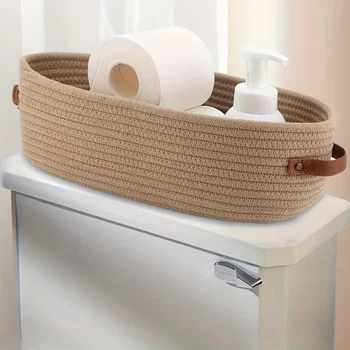 Oval Woven Bathroom Storage Basket