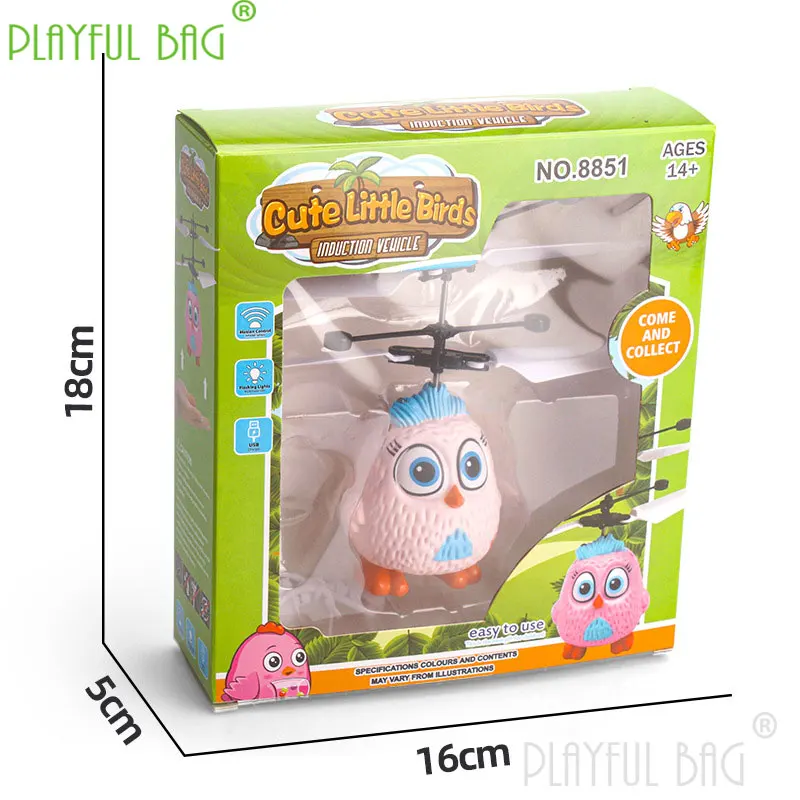 New Hot Mini Cute Fly Bird Drone Fly Flashing Helicopter Gesture Induction Pink Children RC Gift Figure USB Kid Toys VD114 4