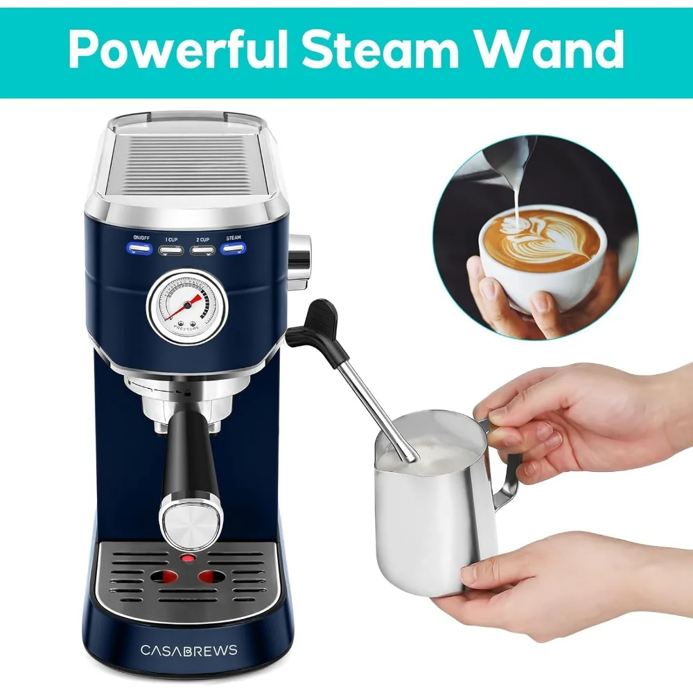 Espresso Machine 20 Bar Professional Espresso Maker Milk Frother Steam Wand Coffee Machine