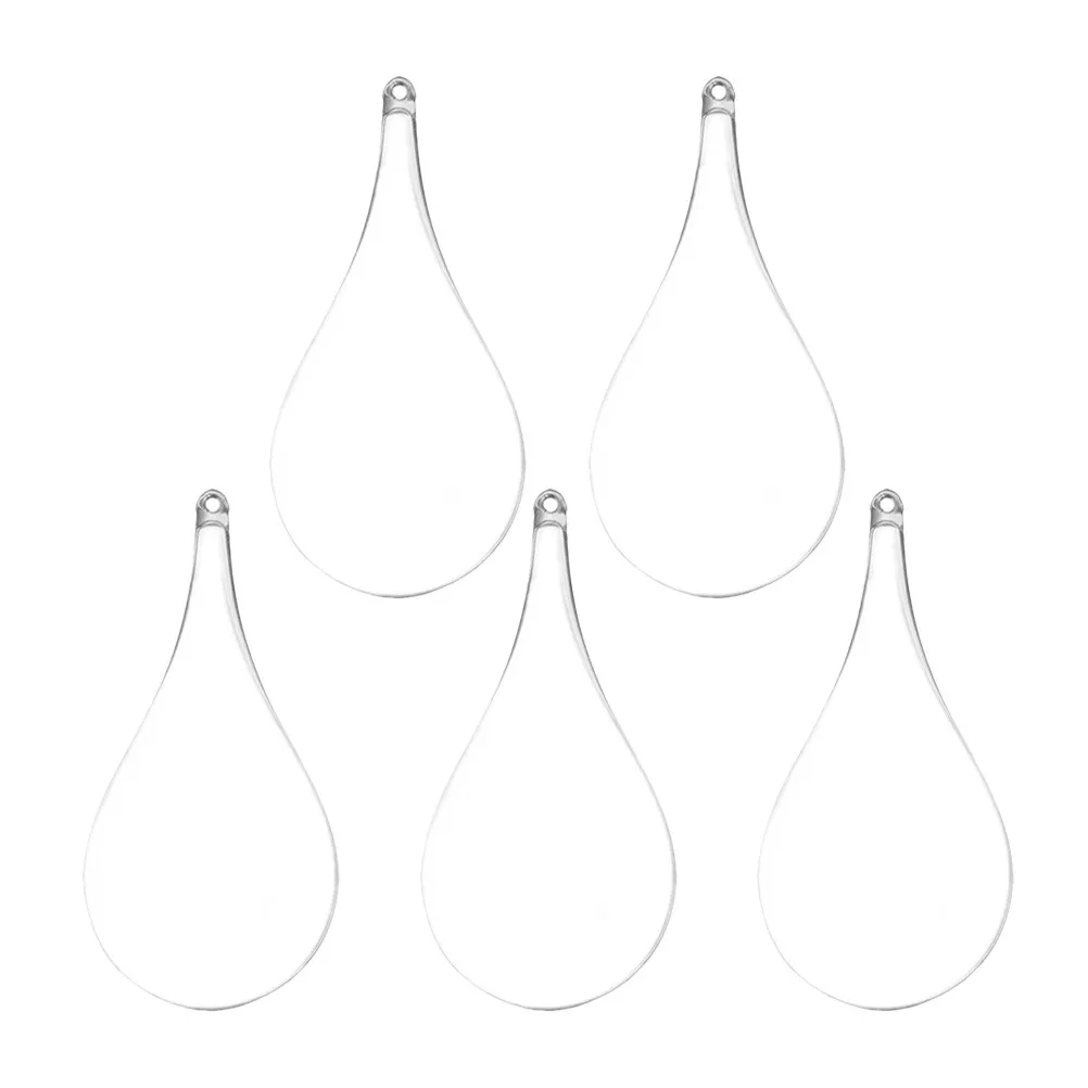 5Pcs 투명한 드롭 모양의 채울 수 있는 공 장식품 나무 창문 문 벽난로 발렌타인 캔디에 대한 투명 플라스틱 교수형 장식