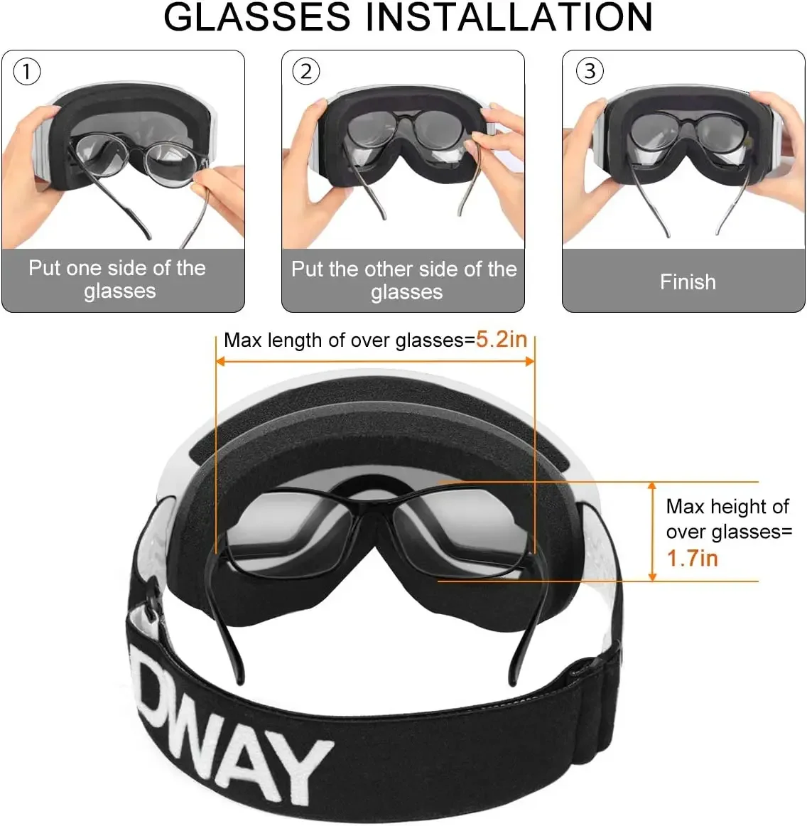 Findway Kids Ski Mask Anti UV Anti Fog Ski Goggles Ski Mask OTG