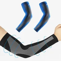 2Pcs/Pair Summer Ice Silk Anti-UV Cooling Arm Sleeves Compression for Cycling Driving Running Basketball Football Outdoor Sports 2