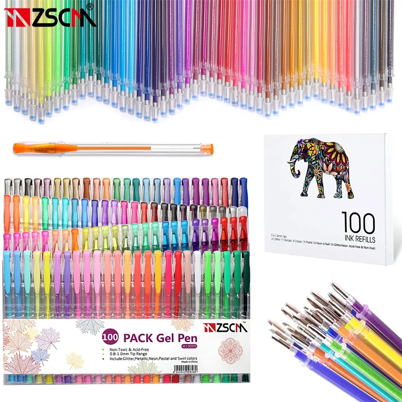 Gel Pens, Shuttle Art 180 Pack Gel Pens Set, 12 Assorted Colors