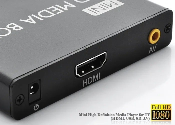 REDAMIGO Ǯ HD 1080P ̵ ÷̾ , Ƽ̵  ÷̾, ̵ ڽ, HDMI ȣȯ AV USB SD MMC MKV H.264
