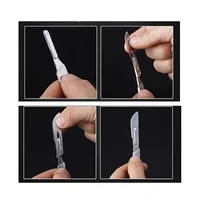 5pcs Carving Metal Scalpel Handle Carbon Steel Scalpel DIY Cutting Tools 3# 4#/7# 2