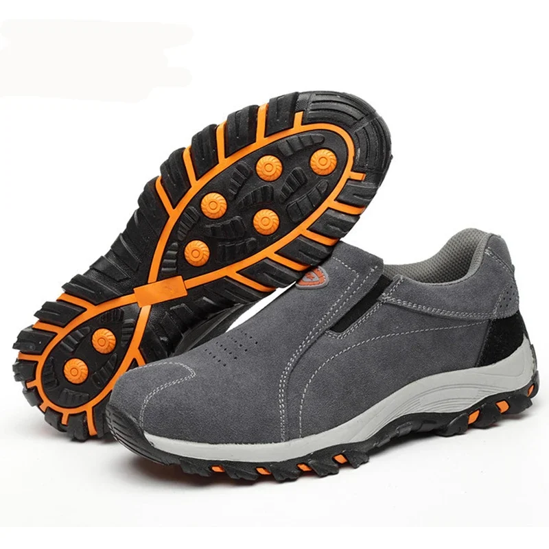 Safety Shoes Men Safety Work Shoes Breathable Slip On Casual Boots Puncture Proof Steel Toe