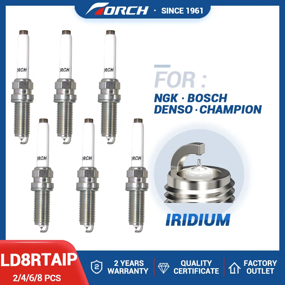 

2-8 шт., китайские оригинальные Высокопроизводительные свечи зажигания фонафонарь LD8RTAIP, стандартная свеча, запасная деталь для автомобиля