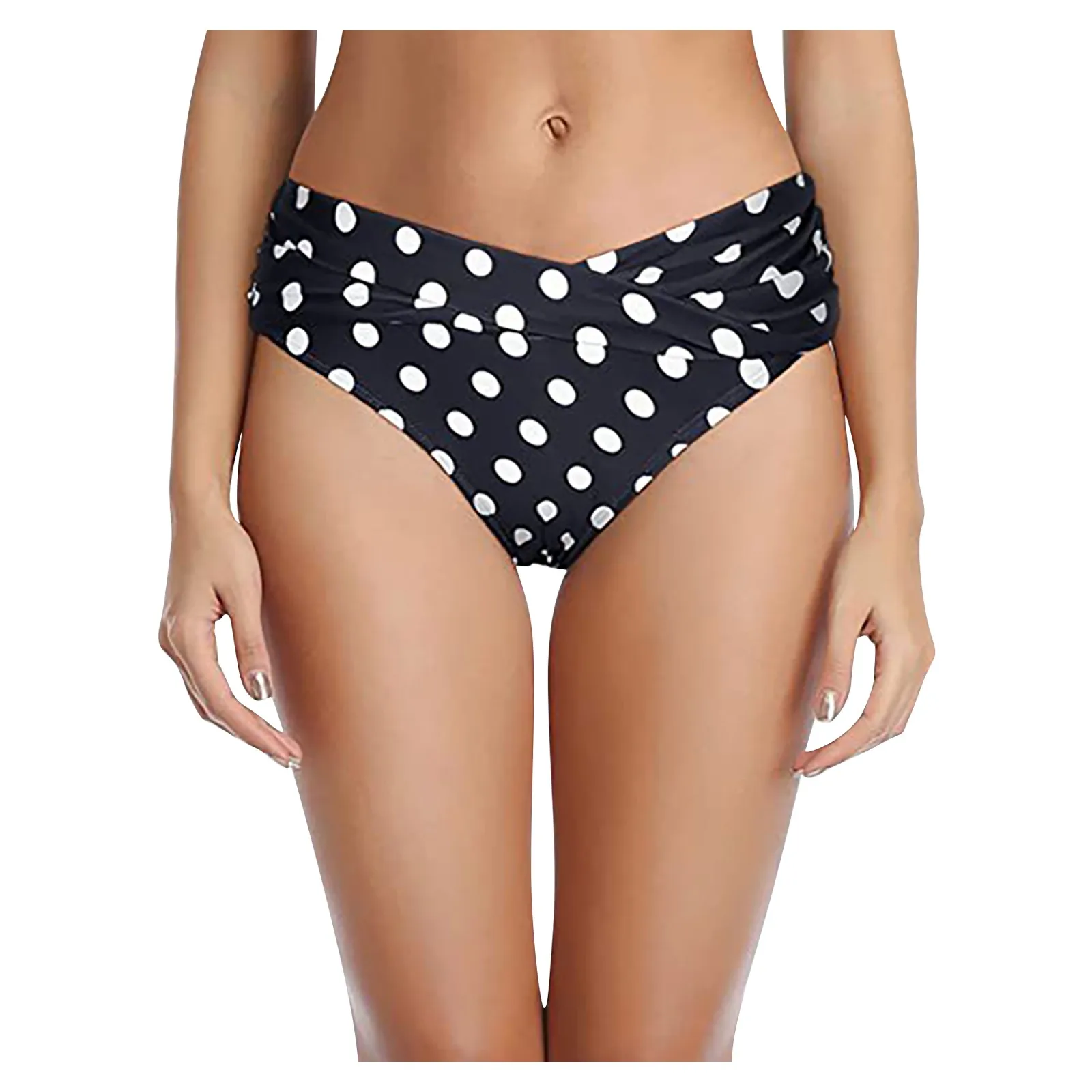 Women's Various Patterns Classic High Quality Low Waist Ruched Bikini Panties Fashionable Summer Thin Comfy Swimsuit Briefs