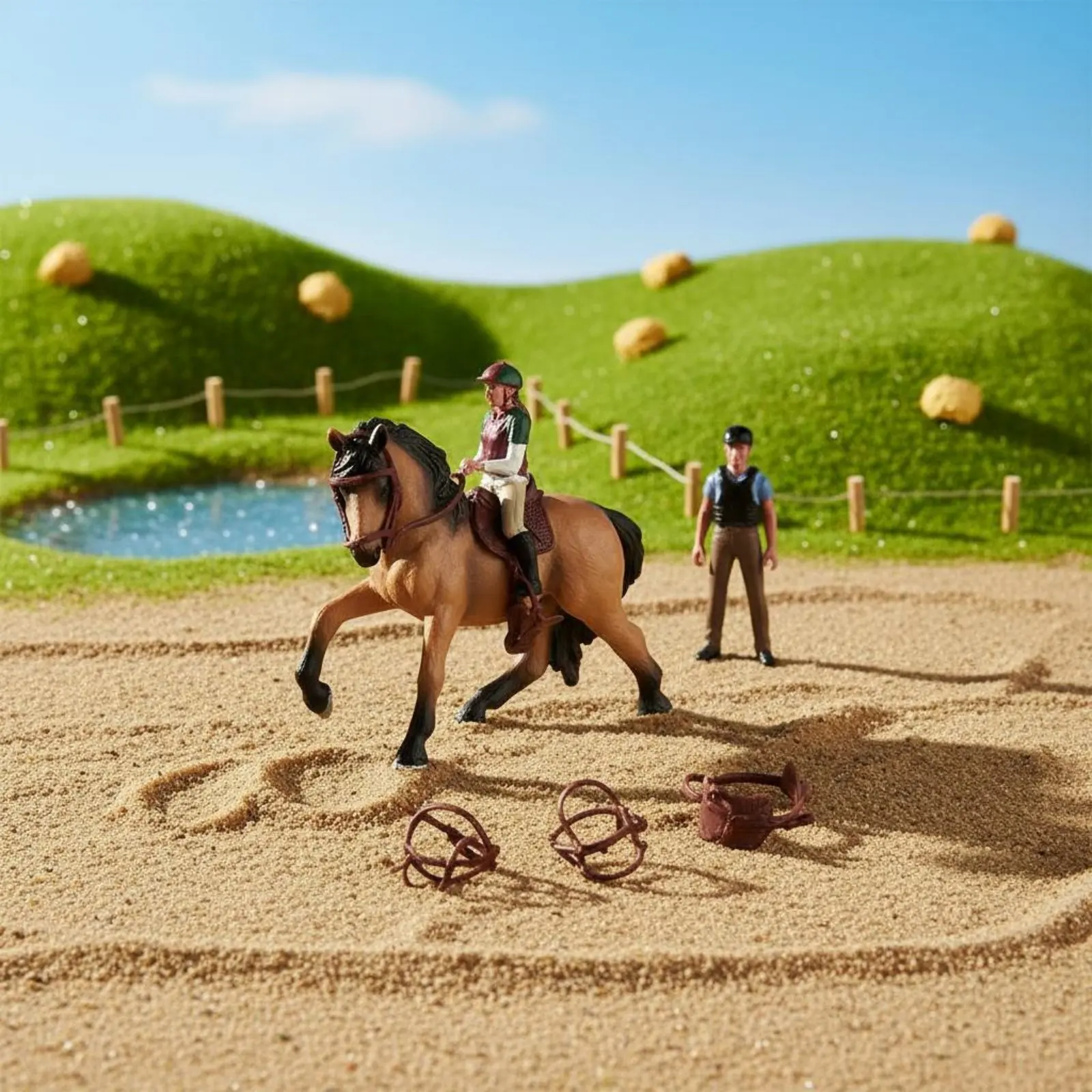 농가와 울타리 장난감 세트 현실적인 동물 미니어처 농장 장면 세트 농장 생물 플레이 세트 어린 아이들을 위해 손으로 그린 ??작품