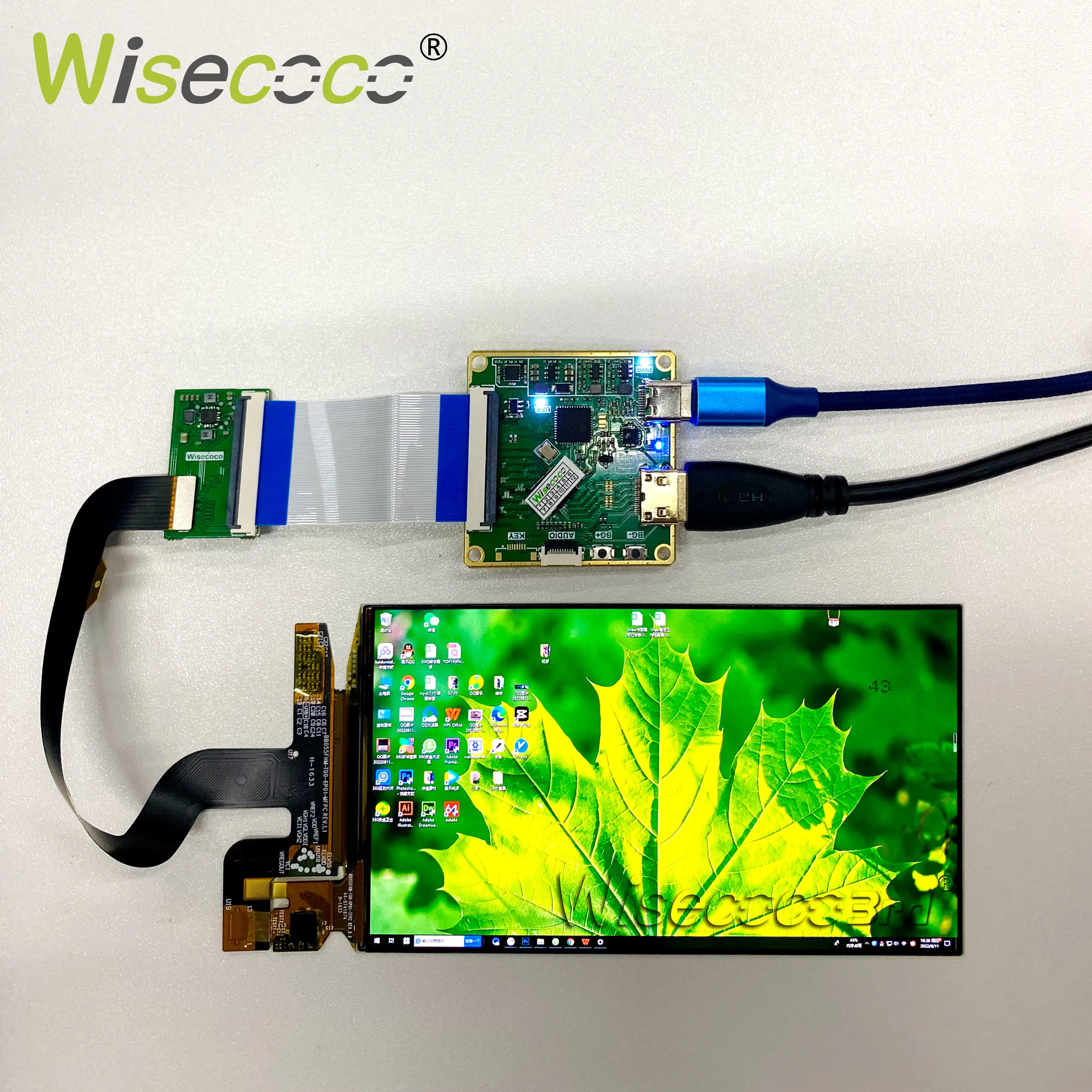 Tela Sensível ao Toque Fhd Oled 1920×1080 Amoled 1920×1080 Módulo de Exibição Win 10 11 pi de Framboesa Usb Placa de Driver tipo c 55