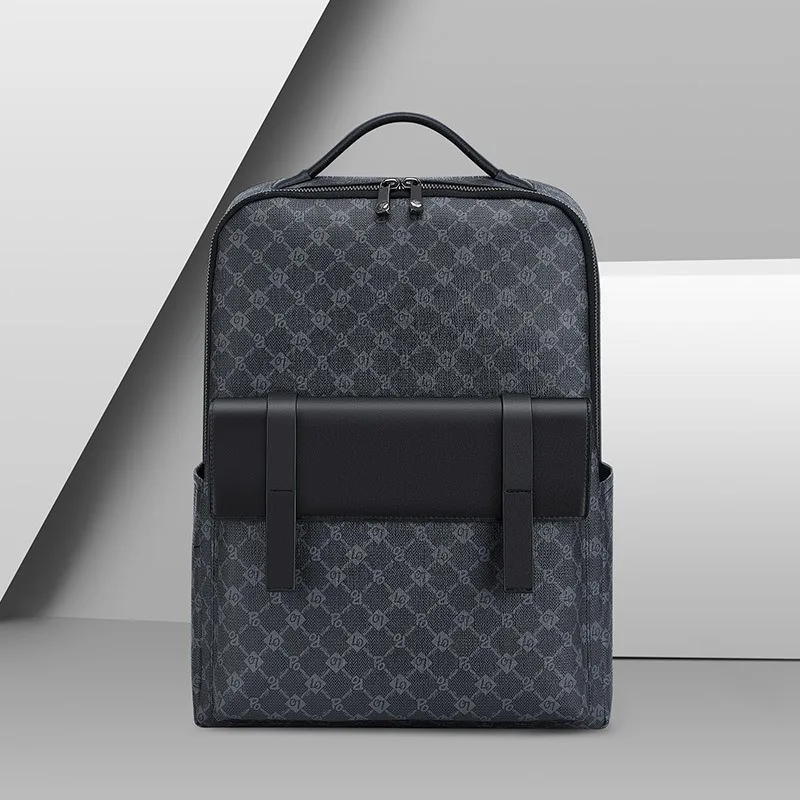 WILLIAMPOLO Male Backpack For Teenagers Fashion Microfiber Fit 13 inches Laptop Luxury Backpack For Boys School Bags Black