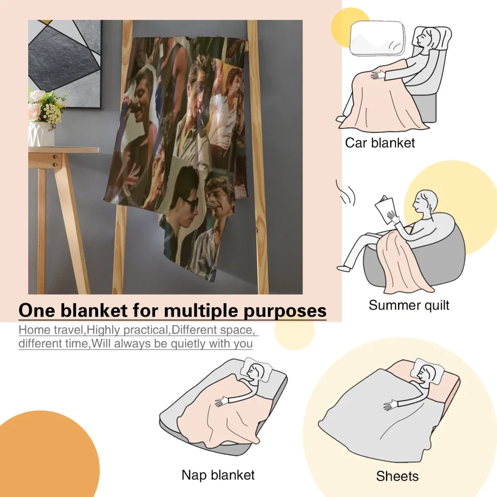 Alex Turner Arctic Monkeys Collage Thin Blanket Fluffy Soft Bedroom Decor Sofa Blankets Comforter Home and Decoration Summer 5