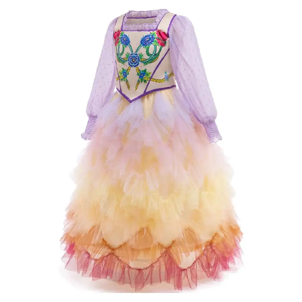 Lucy Gray Baird Cosplay Kids Girls Fantasia Tops Skirts Movie Hunger Cosplay Games Songbirds Disguise Child Halloween Cloth