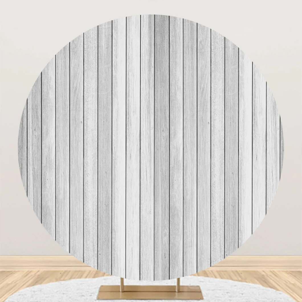 Sfondo Fotografico Rotondo 200cm Con Effetto Legno Vintage - Senza Pieghe Per Matrimoni E Feste - Foto 7