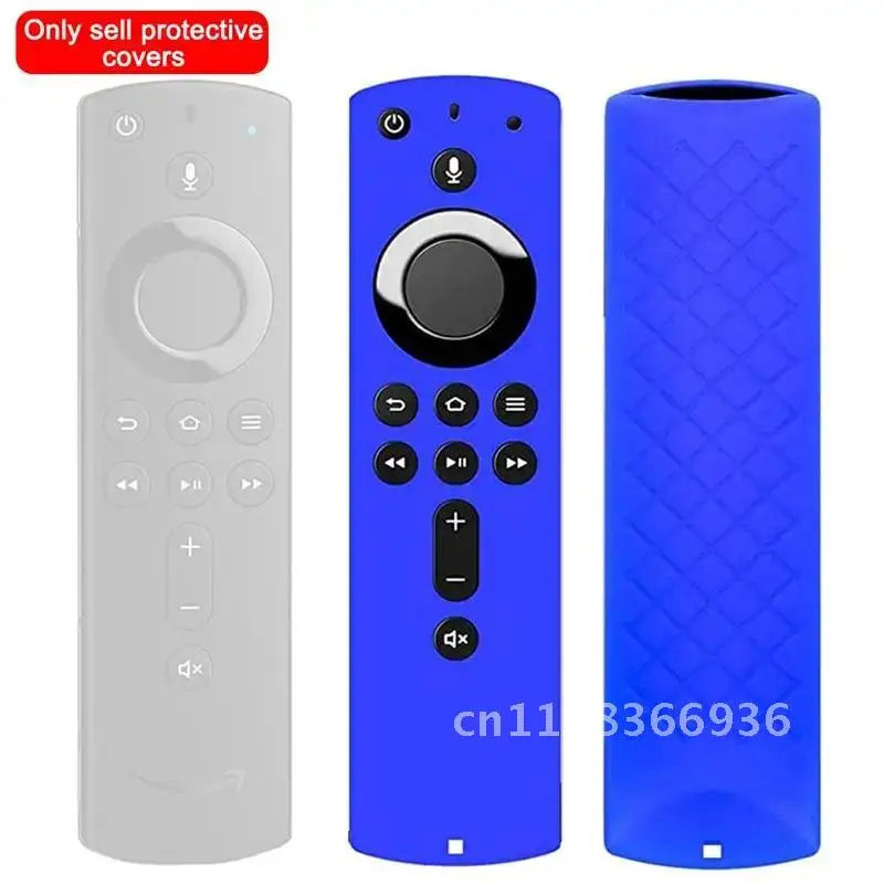 충격 방지 미끄럼 방지 실리콘 스킨 슬리브 보호 케이스 커버, 아마존 파이어 TV 스틱용, 4K 리모컨, 5.9 인치