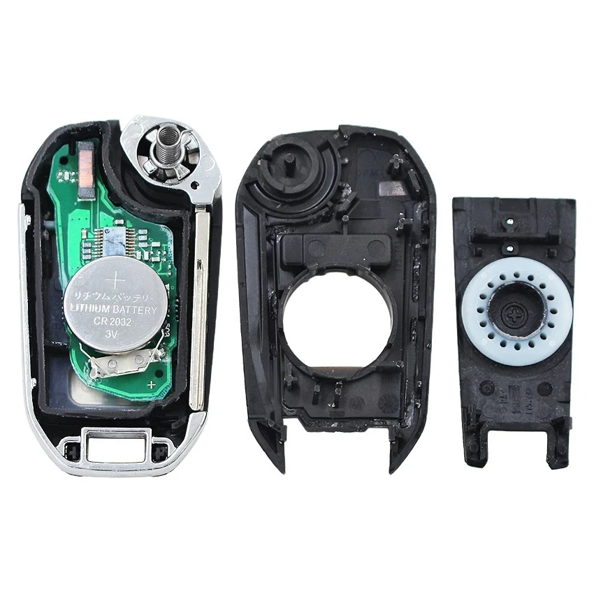 KEYECU Replacement Flip Remote Key Fob 3B 433MHz 4A Chip for P*eugeot Partner 508 308 Expert For C*itroen Dispatch C3 C4 Cactus