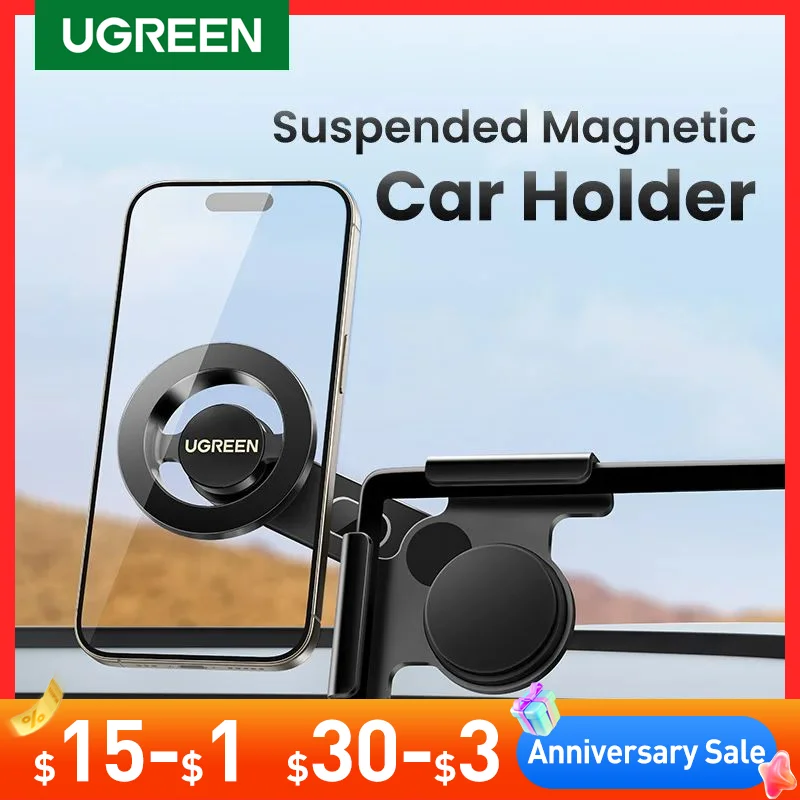 

Магнитный автомобильный держатель для телефона UGREEN MagSafe, сильный магнитный держатель для телефона Tesla Model 3 Y для iPhone 15 14 13 Pro Max Plus Series