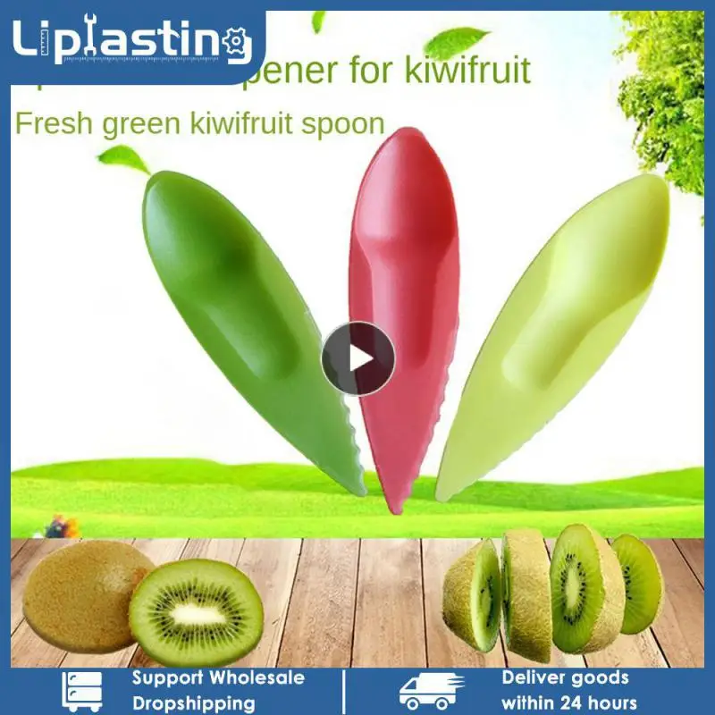 Set Di Plastica Kiwi Cucchiaio 11.5*3Cm 2 In 1 Kiwi Dig Cucchiaio Scoop Candy Color Fruit Knife Affettatrice Pelapatate Cutter