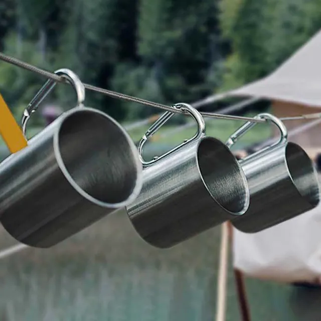 TARKA Camping Water Cup – Stainless Steel 220/300ml Portable Outdoor Mug 4