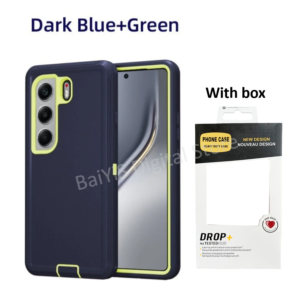 Rugged 3-Layer Protection Armor Case with Hybrid Defender Cover and Box