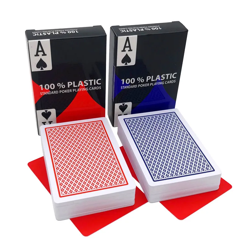 Playing Cards 2 Set Bridge Pattern Poker Baccarat Plastic Waterproof Playing Cards Little Letters Texas Hold&rsquo;em Board Game 2.28*3.46 inch
