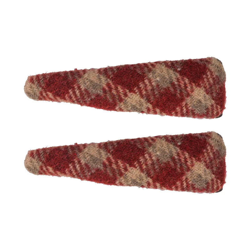 Rote Polka-Dot-Karo-Haarspange Luxuriös, Raffiniert, Minimalistisch BB-Clip Herbst/Winter Kleine Haarspange Wollene Seitenhaarnadel – Detail 20
