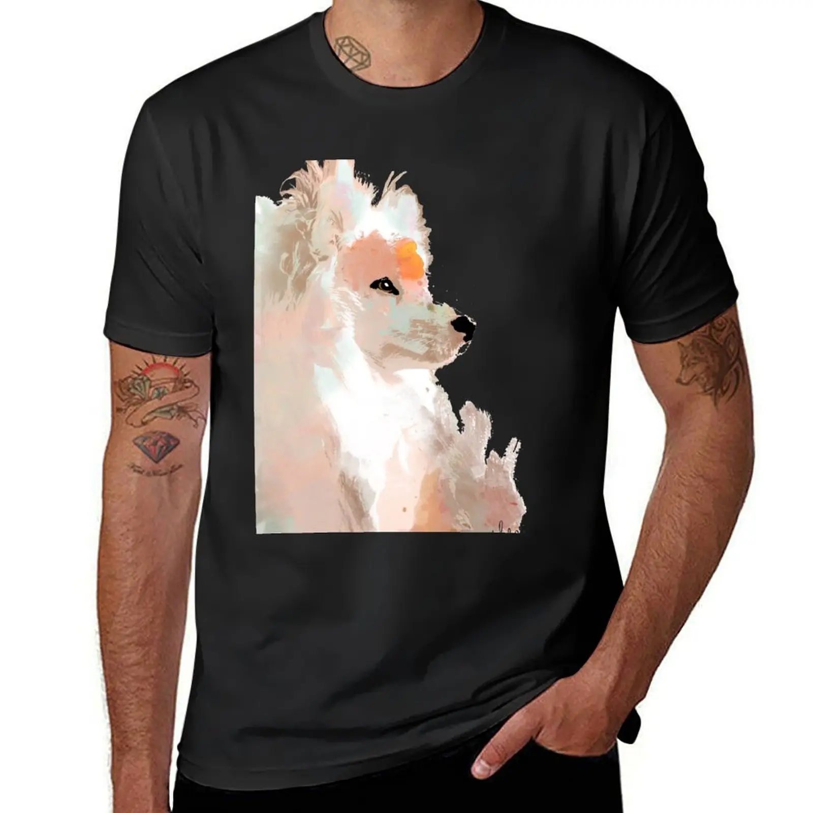 

american eskimo dog T-Shirt oversized sports fans big and tall t shirts for men