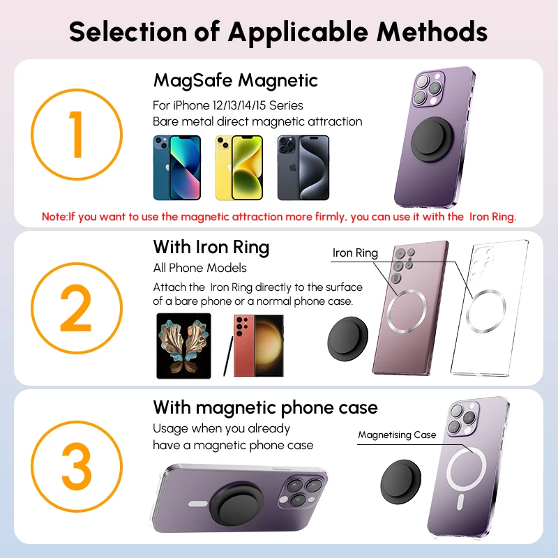 Magsafe 마그네틱 그립 홀더 소켓 스탠드 iPhone 15 14 13 Pro Max Redmi Note 12 책상에 삼성 터지는 전화 브래킷
