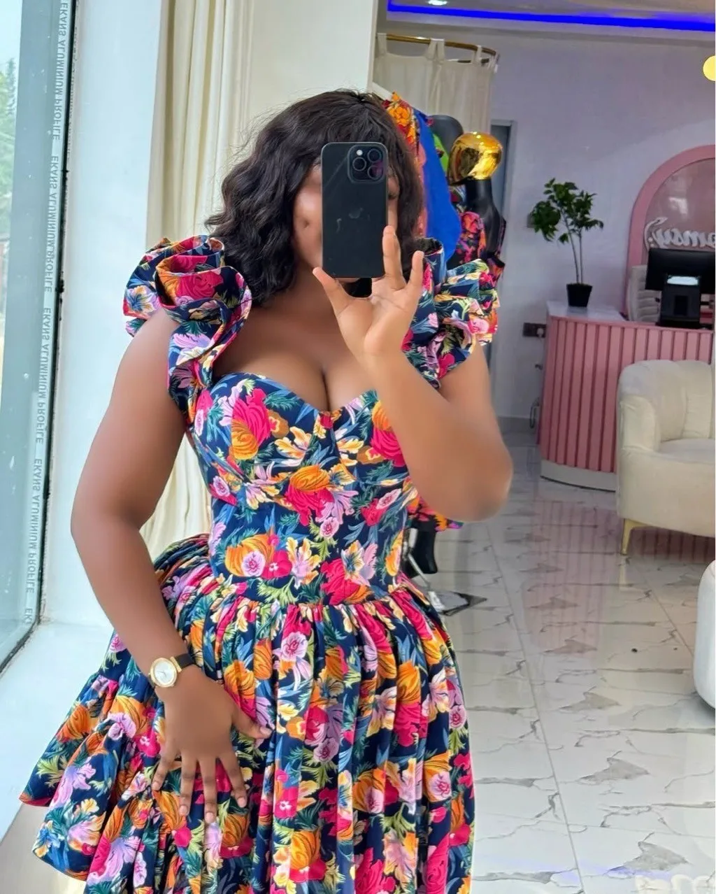 Spring Summer Trend Asymmetric Stunning Flower Print Dresses