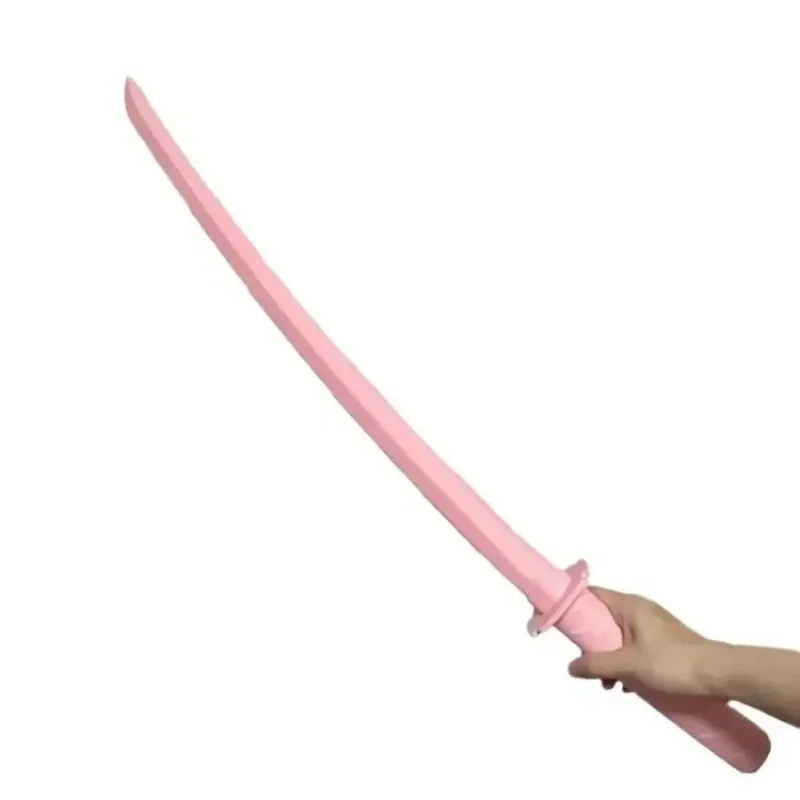 3D-gedrucktes einziehbares Katana-Schwerkraft-japanisches Samurai-Schwert in echter Größe, realistisches Kunststoffschwert, Cosplay-Zubehör, Photobooth-Requisite – Detail 15