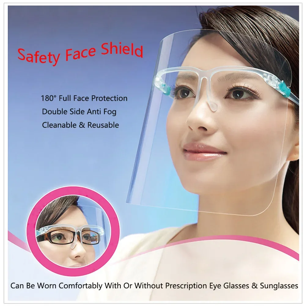Écran Facial Protection Anti-Projections Lot de 4 Couleurs