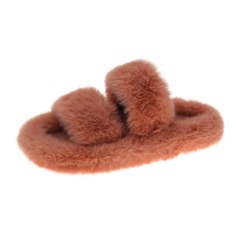 2023 Winter Keep Warm Women Fur Furry Slippers for Home Fluffy