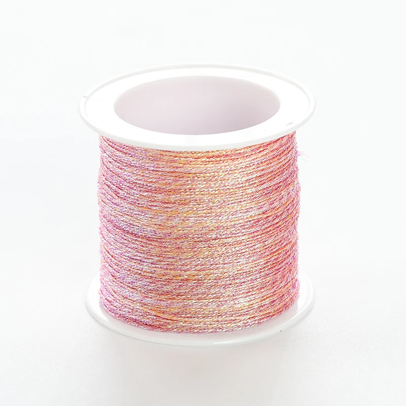 50 m/0,4 mm bunte Goldlinie Schnurfaden handgewebtes Seil Schnurfaden für Halskette Armband DIY Schmuck handgefertigtes Material – Detail 8