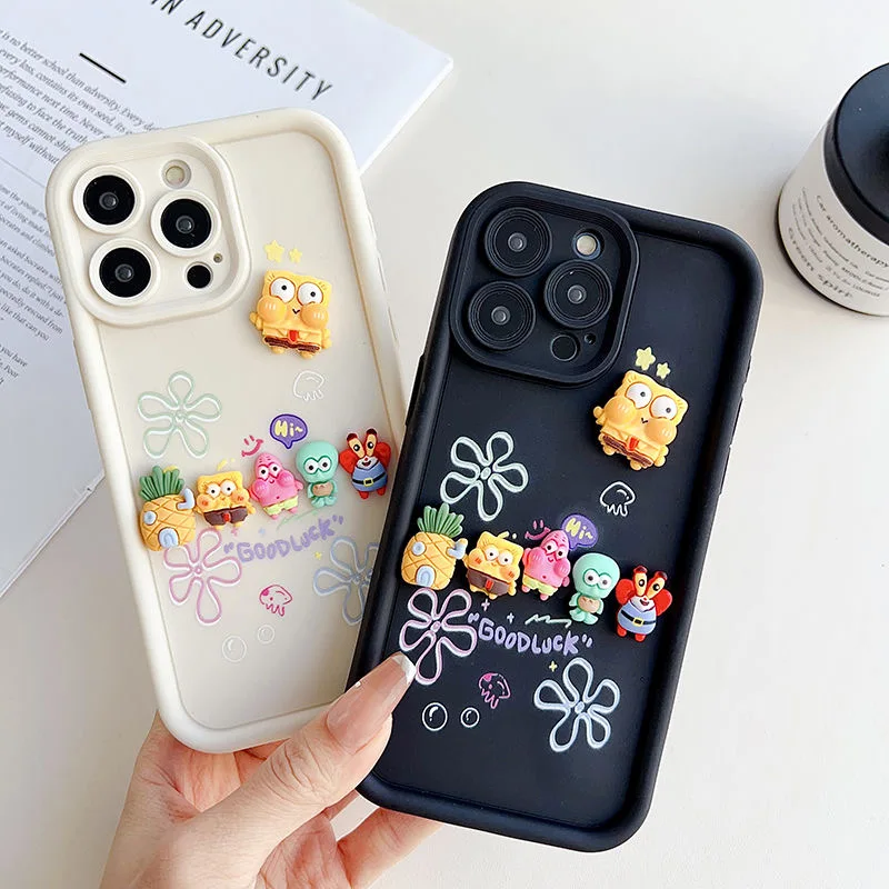 3D Cute Starfish Family Cartoon Soft Phone Case