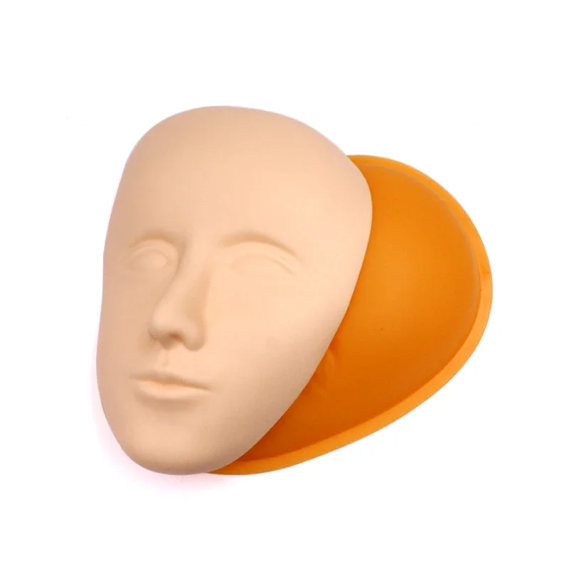 5D Facial Tattoo Training Head Silicone Practice Permanent Makeup Lip Eyebrow Tattoo Skin Mannequin Doll Face Head 4