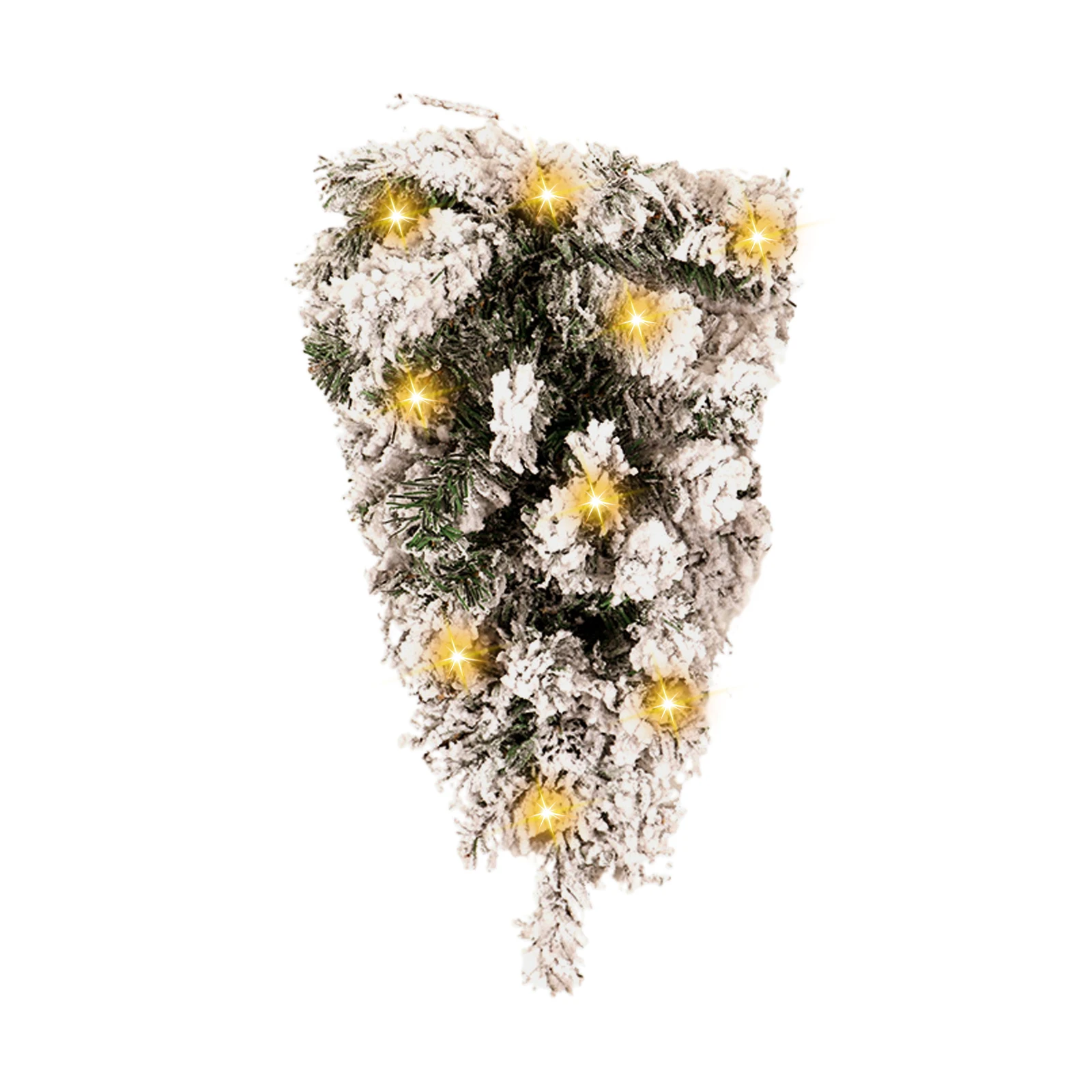 thumbnail image 1 of Upside Down Trees Home Decor Ornaments Decorations Crafts Creative Durable Hanging DIY 1PC Flocking Christmas Teardrop Wreath, 1 of 4