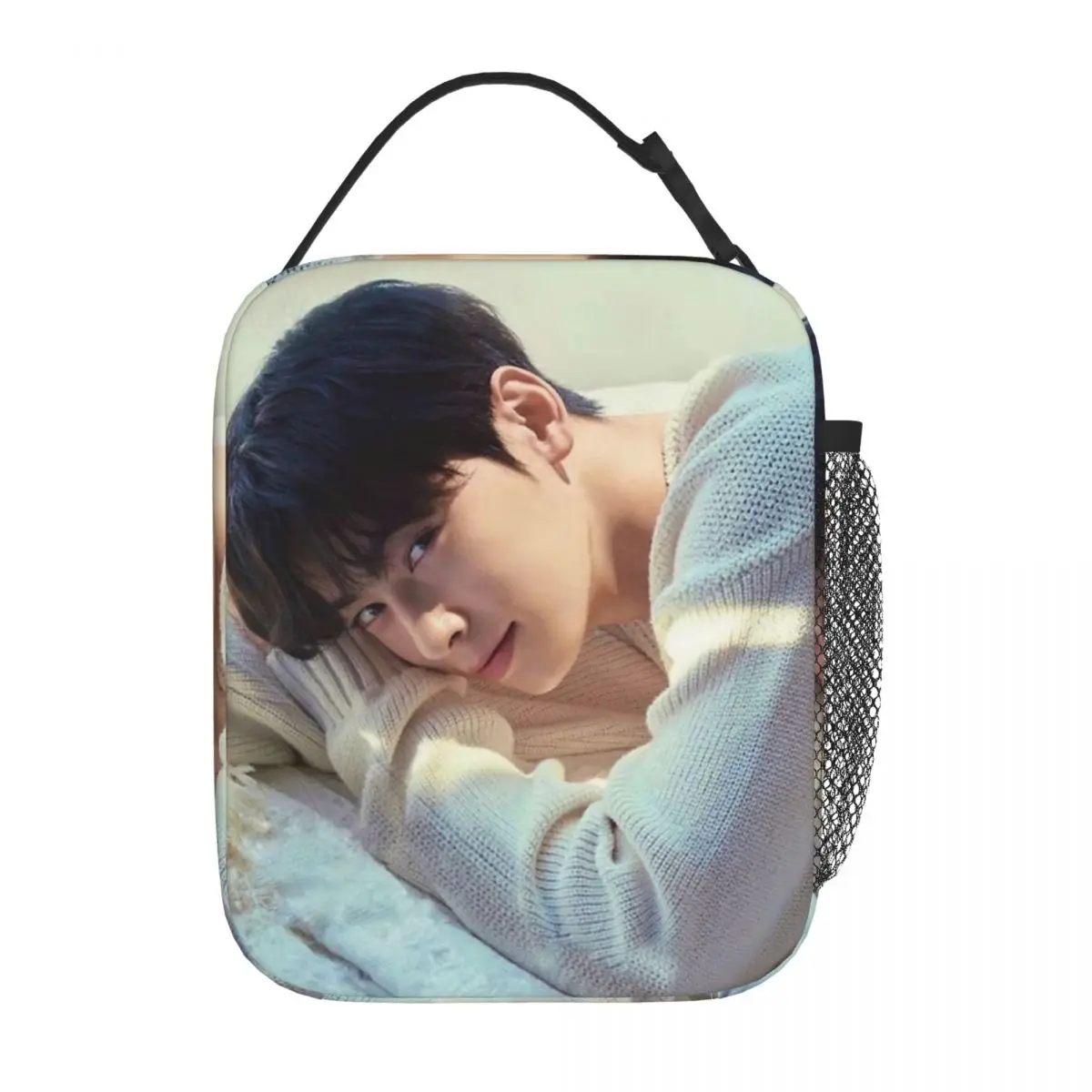 

CHA EUN WOO Kpop ASTRO Insulated Lunch Bag Food Container Portable Thermal Cooler Lunch Boxes For School Office