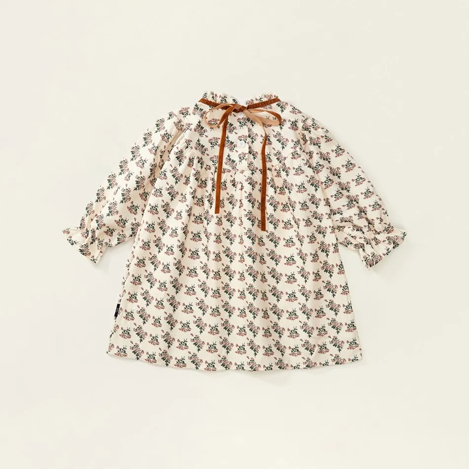 

Girls' Dress 2023 Autumn New Girls' Retro Children's Wear Temperament Long Sleeve Korean Princess Dress Girls Casual Dresses