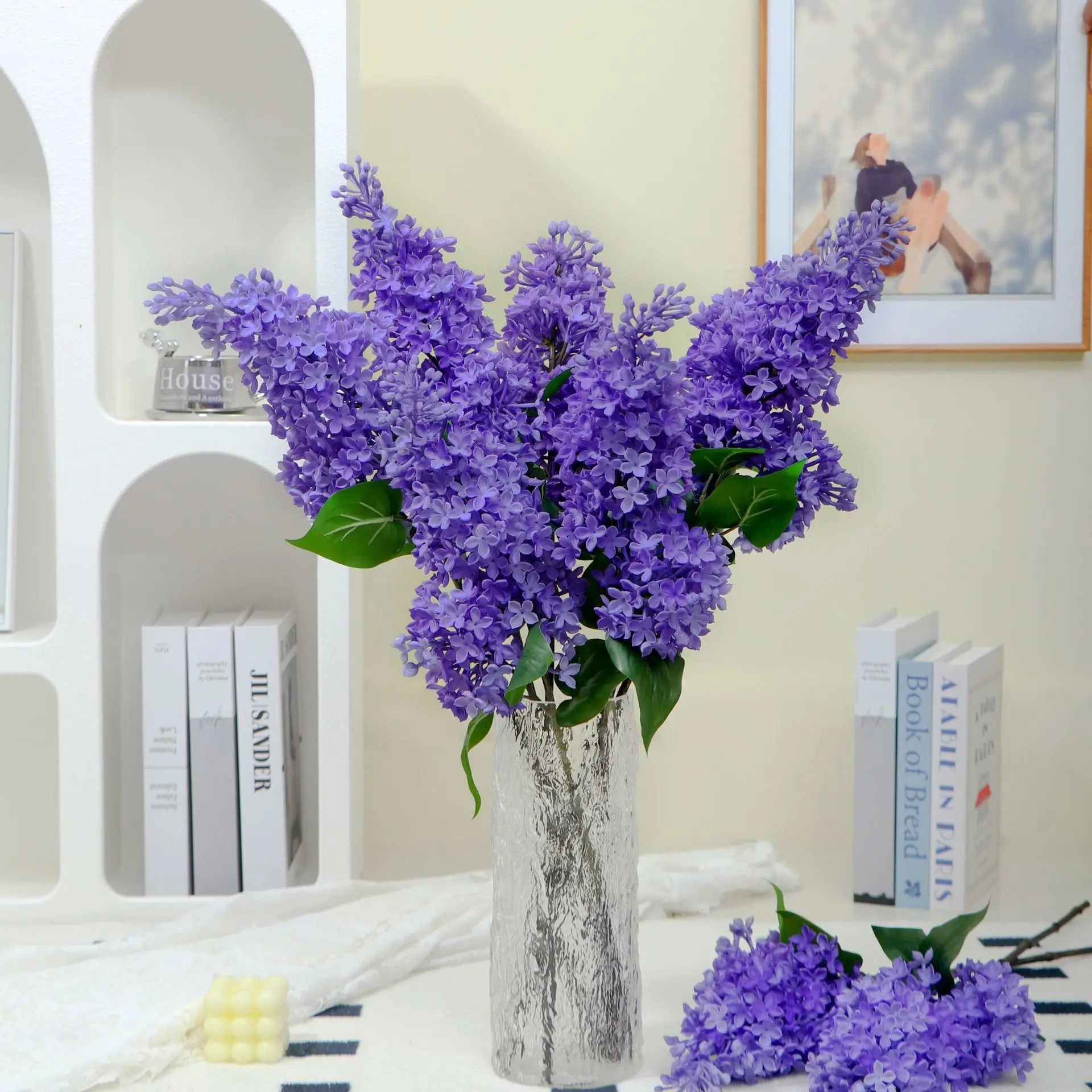 Luxurious Real Touch Lilac Flower Arrangement - Premium Artificial Decoration