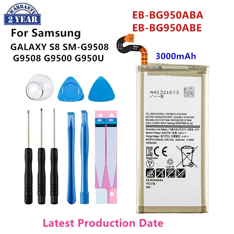 Совершенно новый телефон, аккумулятор 3000 мАч для Samsung Galaxy S8 телефон G950T G950U/V/F/S G950A G9500 G950 + Инструменты