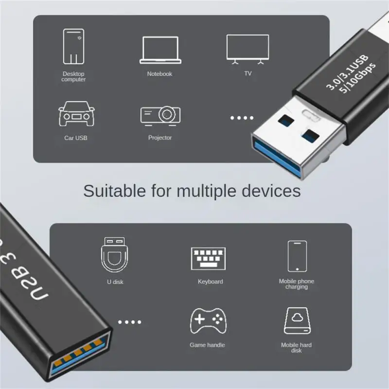 3.0 OTG 어댑터 수-암/수 F-F 변환기, 5Gbps 초고속 USB3.0 커플러 익스텐더, 맥북용 체인저 커넥터, 1 6 개
