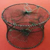 Foldable Portable Crab Cage - Spring-Assisted Fishing Net Trap Perfect For Crabs Shrimp And Bait Storage