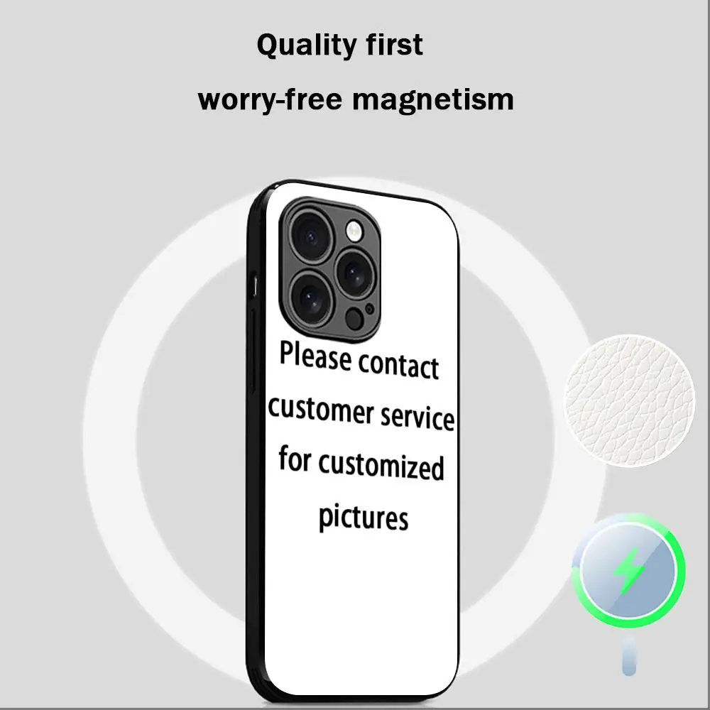 Customized DIY Pattern High-End Luxury Sheepskin Phone Case with MagSafe Compatibility