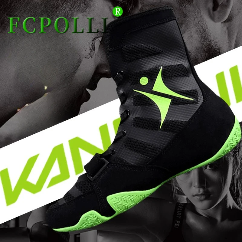 Martial Arts Shoes Wrestling Boots Professional Wrestling Boots for Unisex Black Mesh Boxing Shoes Mens Womens Luxury Brand Gym Shoes Couples Non-Slip Boxing Shoe