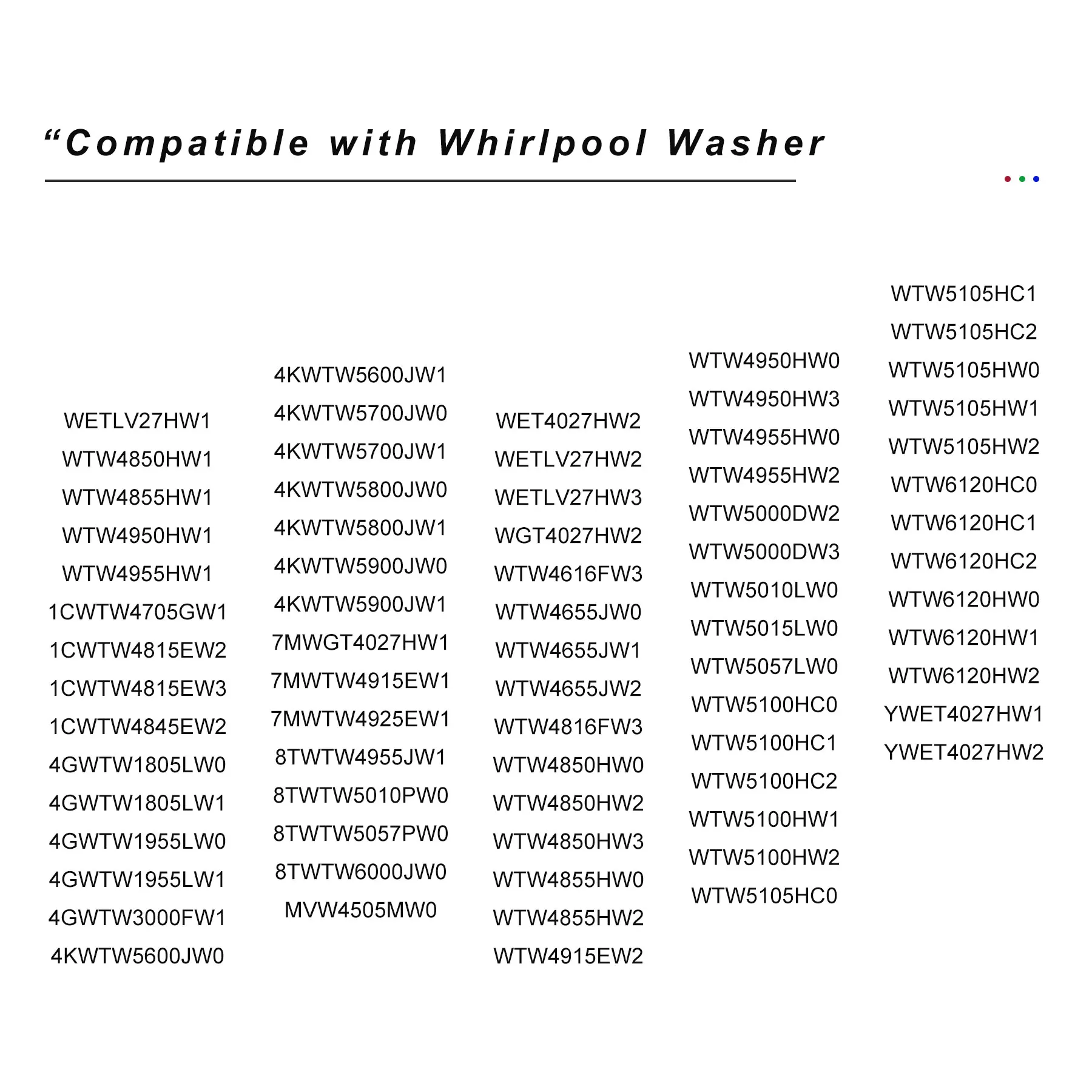 Cinghia Di Trasmissione Per Lavatrice Whirlpool E Maytag – Ricambio W11239857 Compatibile Con Vari Modelli
