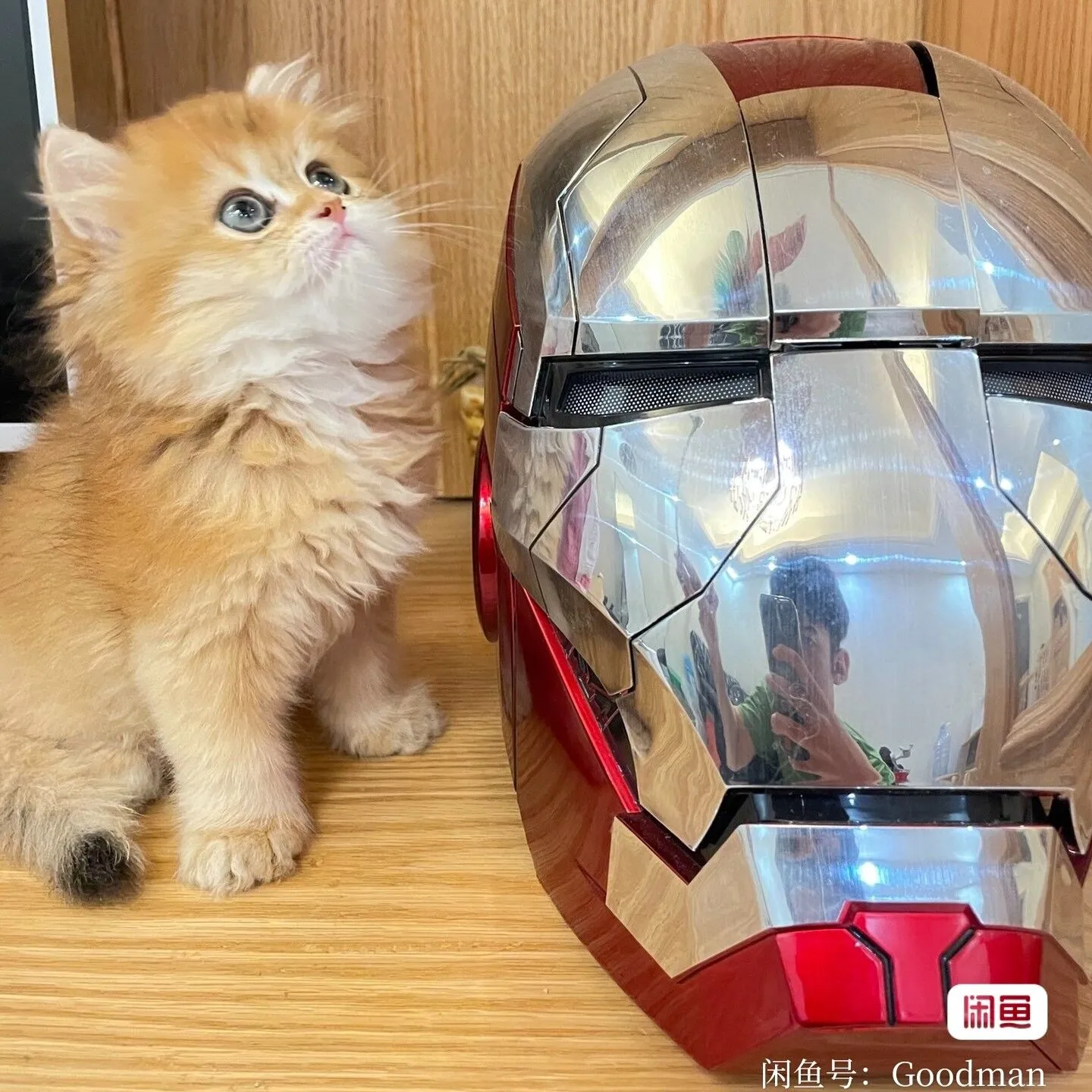 Casco réplica de Iron Man Leyendas de los Vengadores de Marvel, Estándar, Dorado, Rojo