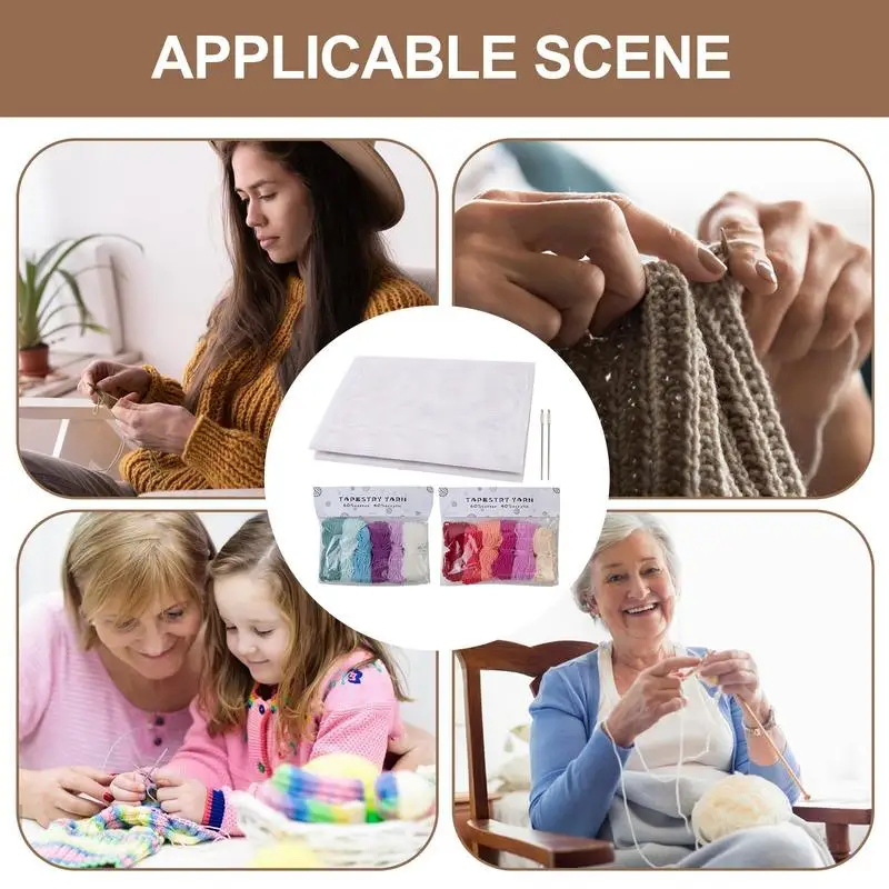 Works Crafts Needlepoint Kit Precise Needlepoint Kit Canvas Smooth Opening High-Quality Canvas For Knitting