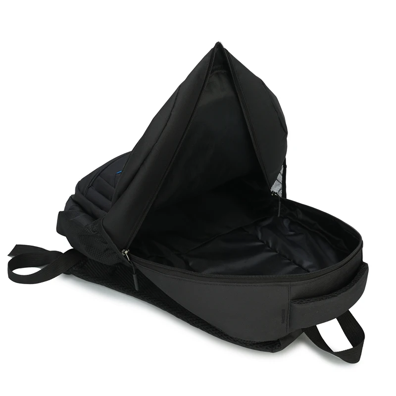 Large-capacity business travel backpack, equipped with a 15.6-inch laptop compartment, multiple zippered pockets, adjustable pad