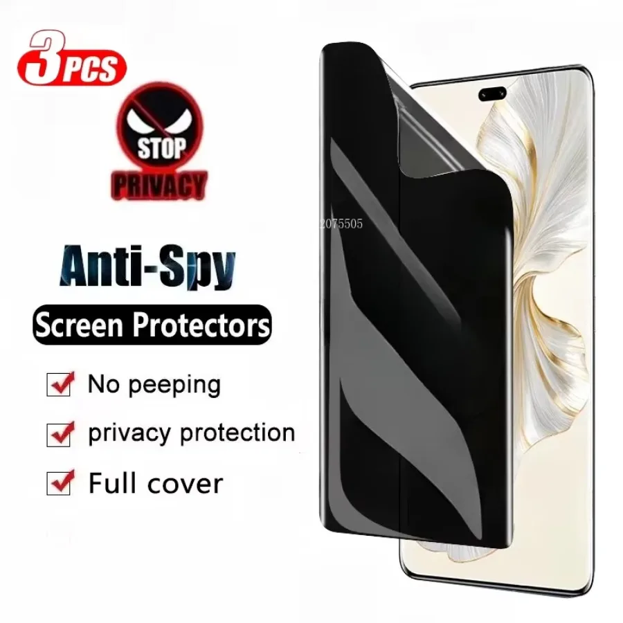 Anti-Spy Privacy Hydrogel Screen Protector - 3 Pack