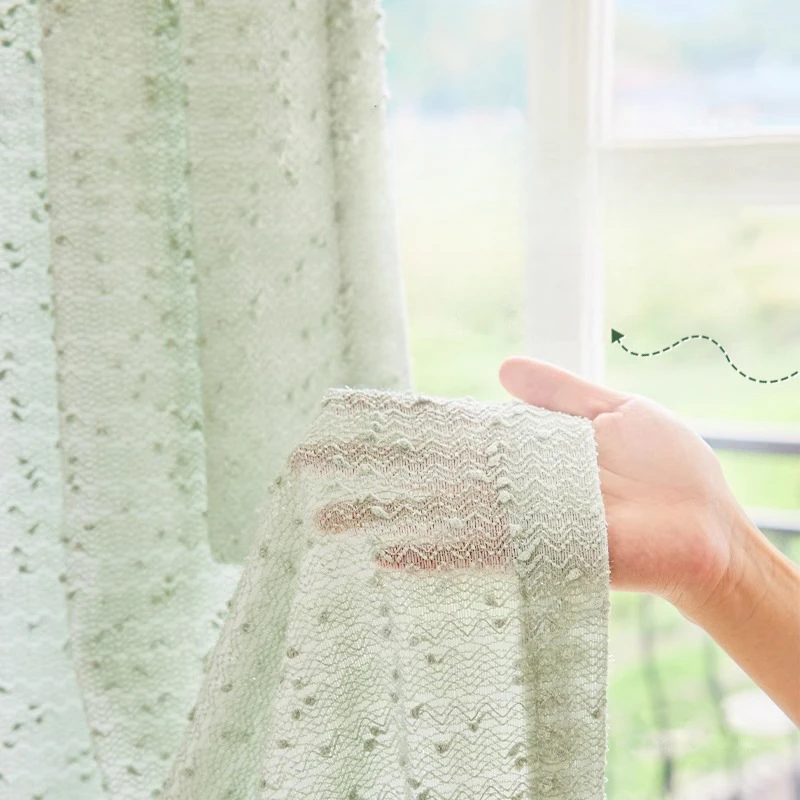 

Ins Light Luxury French Small Fragrant Wind Screen New Jacquard Window Screen Light Transmitting Non Human Transmitting Screen